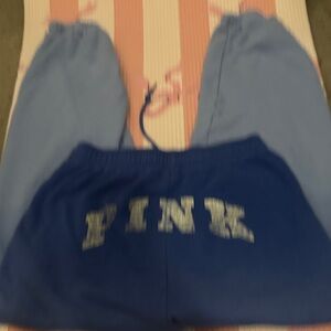 Victoria secreat pink : two tones blue sweatpants